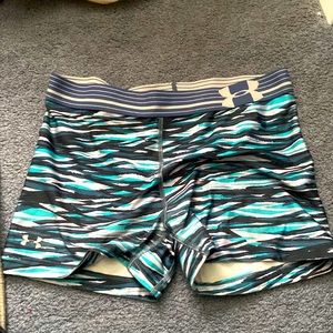 multicolor blue under armour spandex